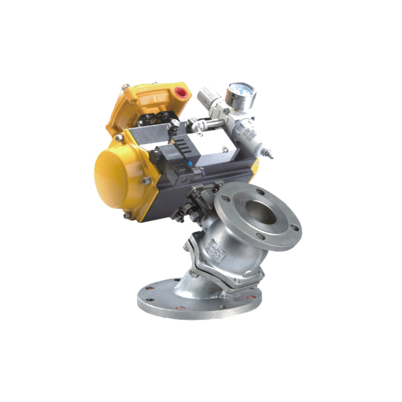 Pneumatic tank bottom ball valve