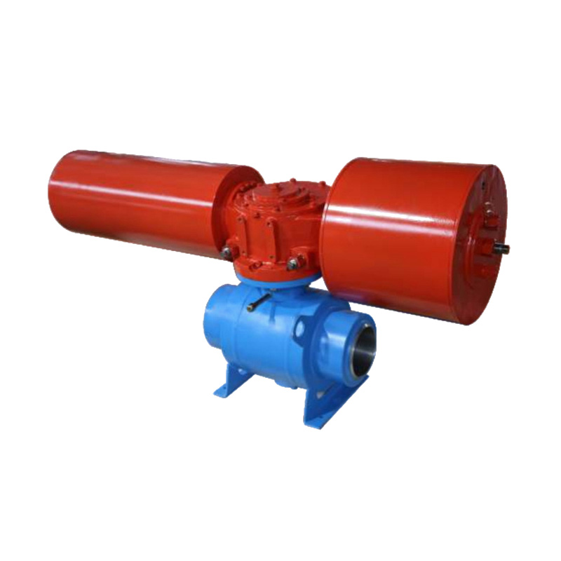 Pneumatic welding ball valve